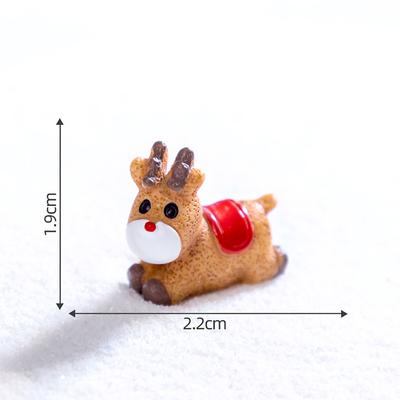 Mini Christmas Ornament Gingerbread Man Snowman Micro Landscape Dollhouse Model Car Interior Home Desktop Decoration