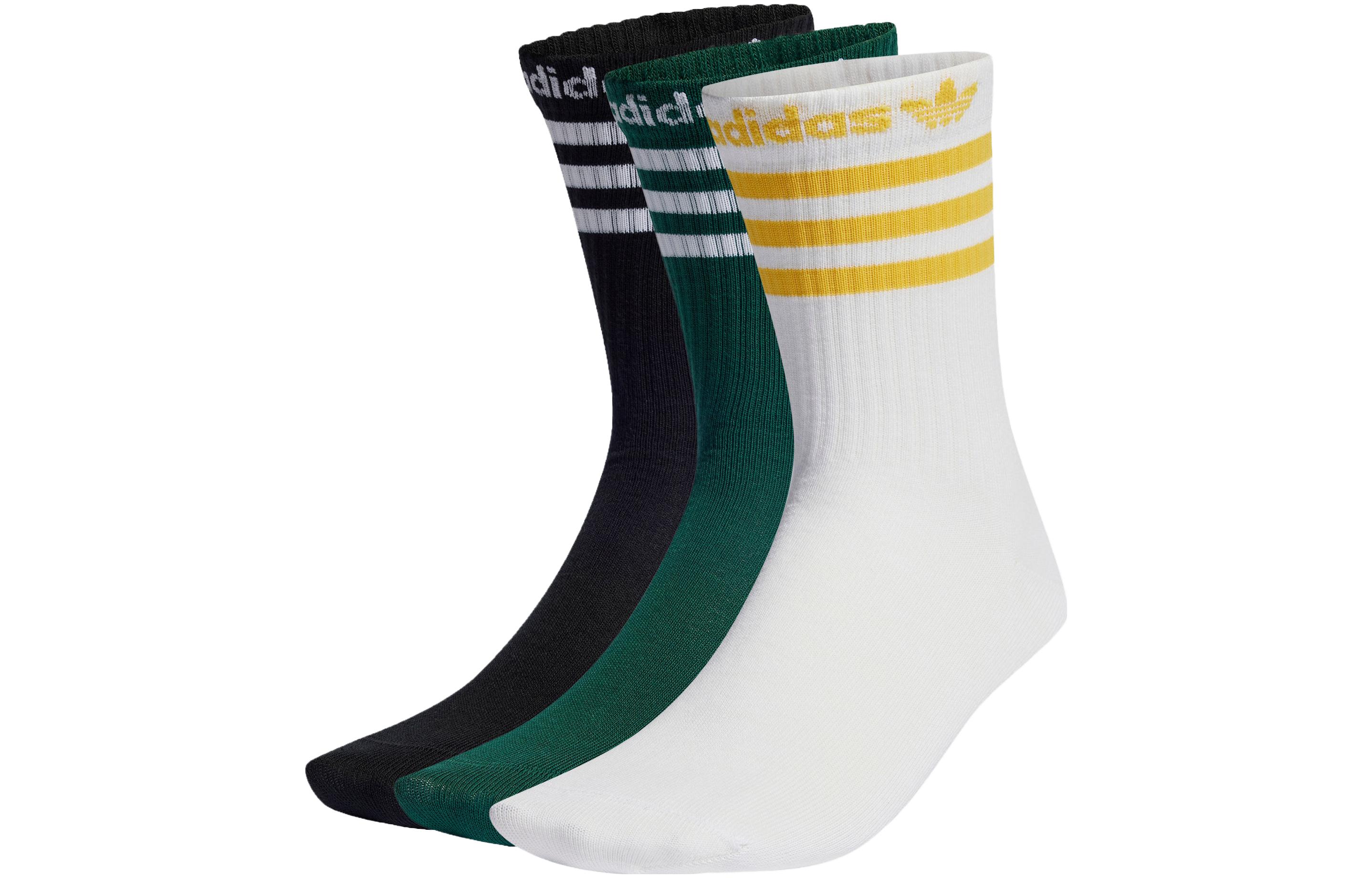 Adidas Originals Adicolor CREW SOCKS 3 PAIRS Crew Socks Unisex 3 Pack IU2681 XS