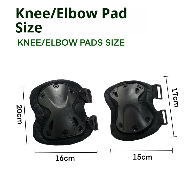 4 Piezas/Set Equipo Protector de Combate para Exterior Coderas Rodilleras Combate Caza Rodilleras Suministros para Deportes al Aire Libre