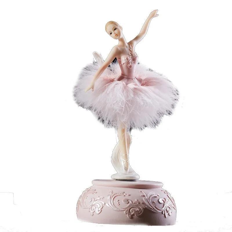Carillon in Stile Ballerina Elegante Ballerina Eleganti Figure Ruotano Carillon Regalo Per Amico Decorazione Desktop Casa ZG116