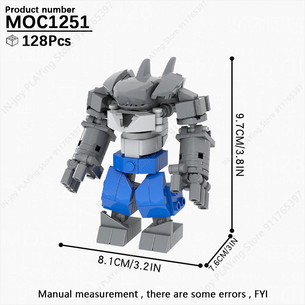 MOOXI Película Juego Robot Mecha Tanque Modelo Ladrillos MOC Creativo DIY Bloques de Construcción Ensamblados Compatibles Con Juguetes de Colección de Figuras
