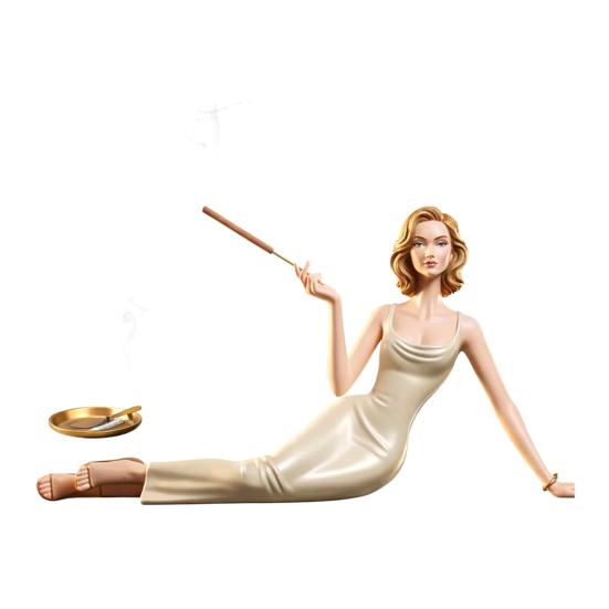 Figurine Dame Porte-encens Résine Sculpture Féminine Élégante Porte-bâtonnet d'encens Support d'encens Décoratif pour Décoration Maison Bureau Idée Cadeau Pendaison de crémaillère