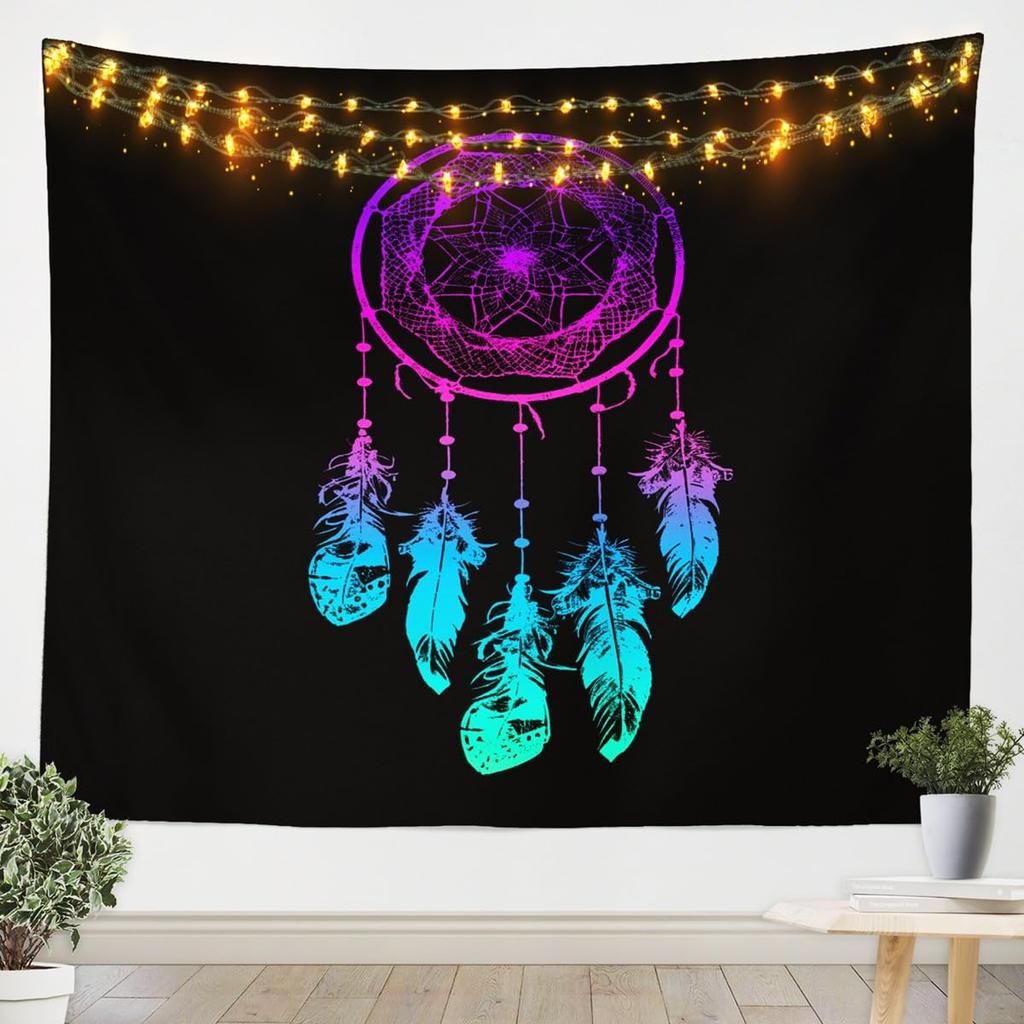Vibrant Galaxy Nebula Tapestry, Swirling Red & Blue Cosmic Cloud on Dark Starry Backdrop, Aesthetic Wall Decor for Home