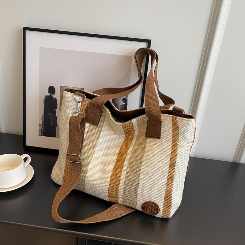 Pendler-Tasche Damen-Großraumtasche Neue lässige College-Studenten-Klassentasche Canvas-Umhängetasche