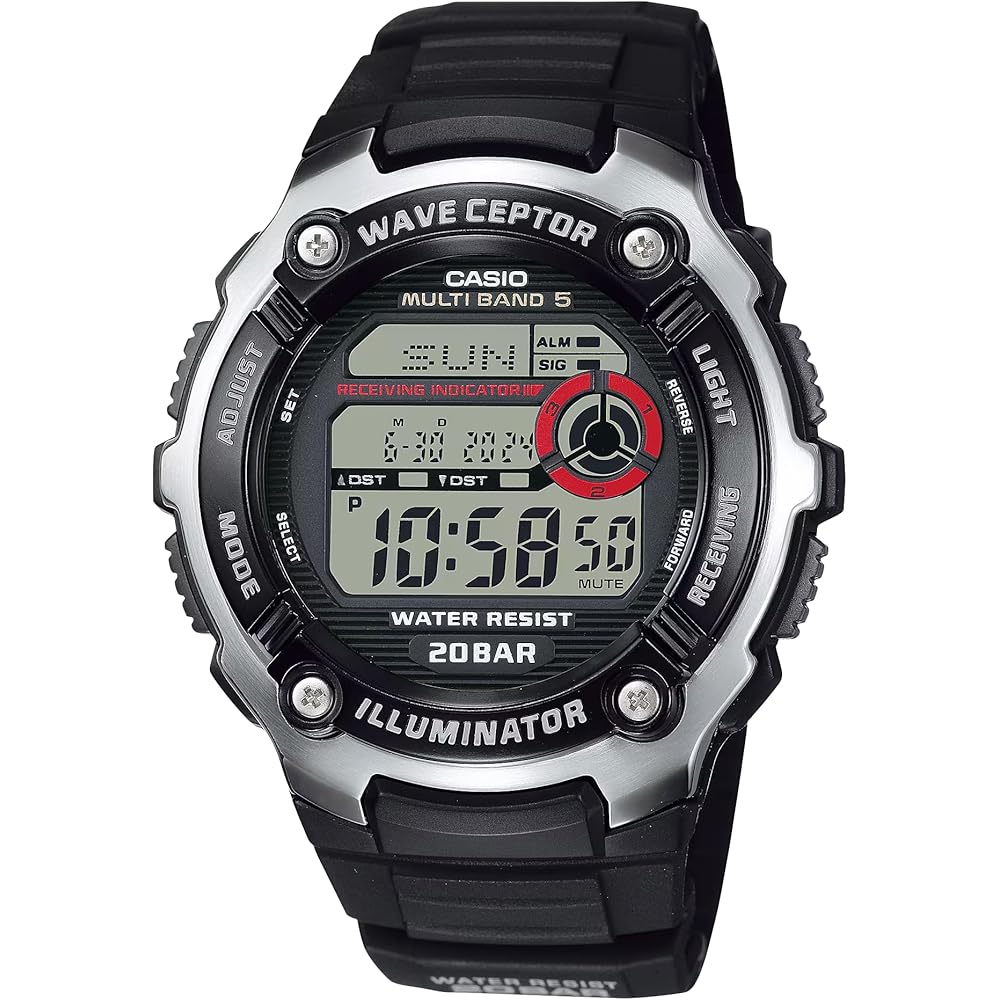 Casio WV200R Digital Watch Black 20 Bar Water Resistant Simple Easy Operation