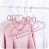 Basic Plastic Clothes Hangers, Heart-Shaped, Ribbon-Style, Storage Hangers, Non-Slip, Durable, Closet Hangers, Shape-Retaining, Wet/Dry Use, Pack of 1