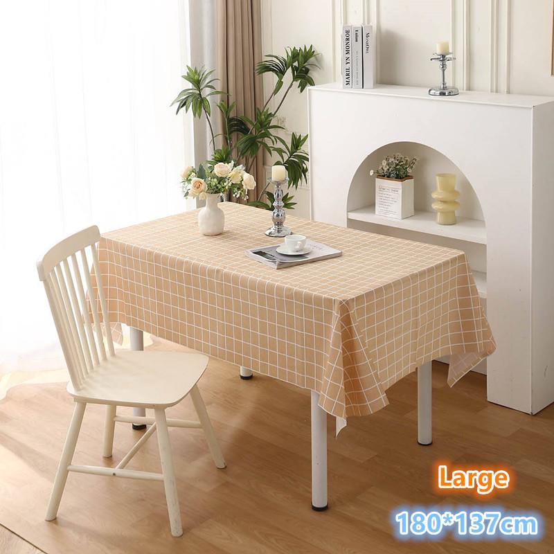 Table Cloth For Home Waterproof Plaid Stripe Dining Tablecloth Kitchen Decorative Rectangular Coffee Cuisine Party Table Cover