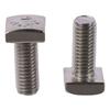 2pcs 304 Stainless Steel Square Head Bolt M8 X 20mm / M8 X 0.79" Fully Thread Machine Screws