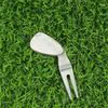 Golfs Balls Marker Alloy Curved Spit for Men Women Golfer Golfs Accessory Golf Divot Repair Tool Golf Green Divot Tool