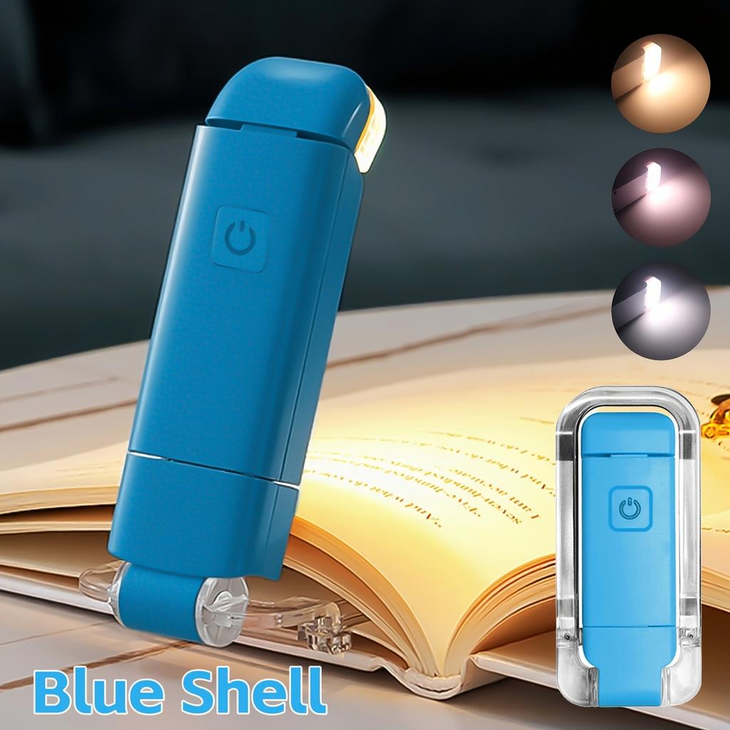 Rechargeable Clip- Book Light with Adjustable Brightness, Portable LED Reading Lamp for Bed, Desk and Travel (Color Options Available)