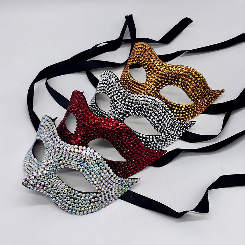 Kristallen Sluier Masker Britse Strass Oogmasker Cosplay Dansmasker Strass Voor Themafeesten Dames Cadeau Dansfeesten