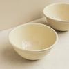 Praktische Große Suppenschüssel Creme Wind Einfarbig Keramik Große Schüssel Einfaches Geschirr Kreative Kugelbauchschüssel Haushalt Obstschale