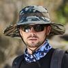 Outdoor Sun Hat Breathable Wide Brim Hat UPF 50+ Sun Protection Mesh Hat For Travel Fishing Safari