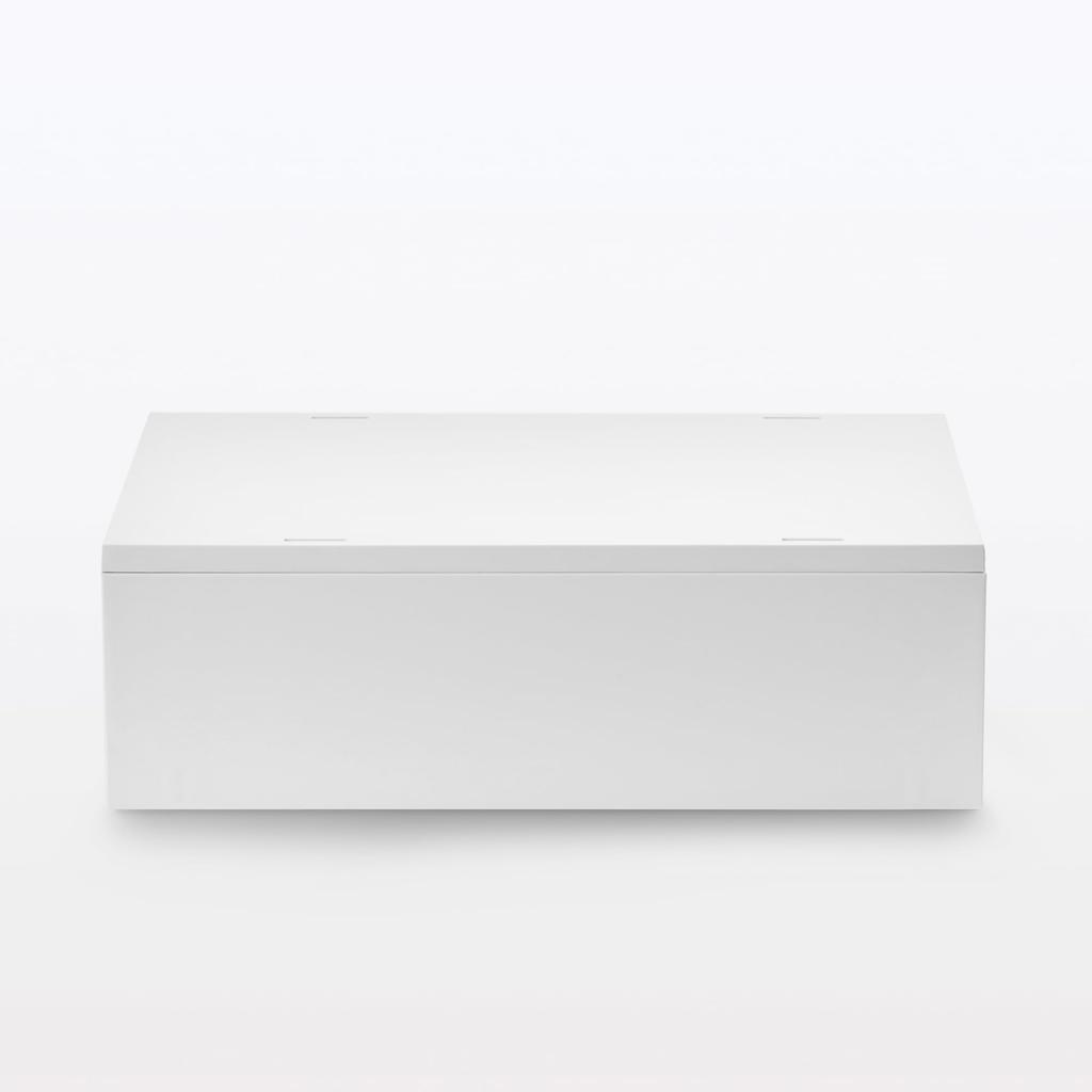MUJI Recycled Polypropylene Small Item Storage White Gray W26 x D37 x H12cm 84799693 Case, Medium, - Approx.