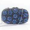 Borsa da sera con strass floreali WHTUOHENG Borse con diamanti Borse a mano da donna Verde/Oro Pochette in cristallo Pochette da sposa da donna