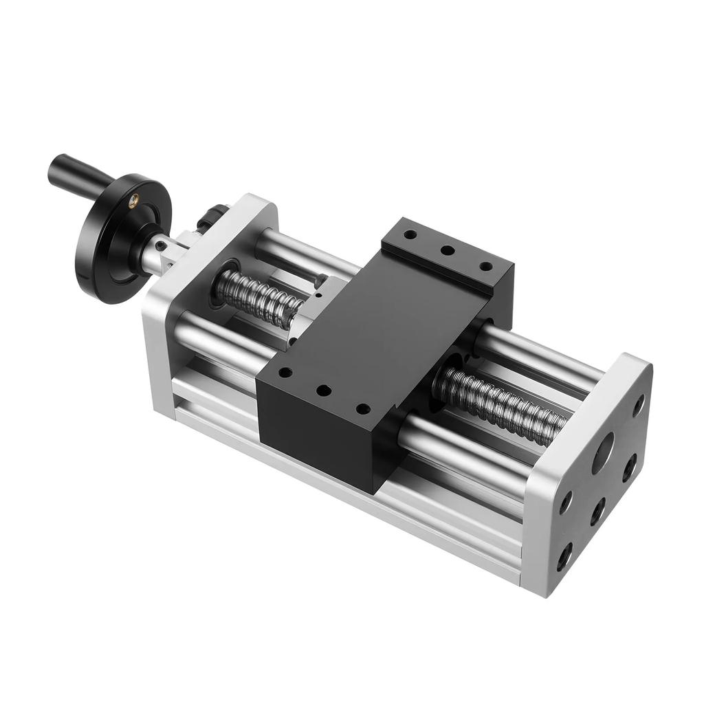 VEVOR Linear Stage Actuator, 100 mm Effective Stroke, Ball Screw CNC Linear Motion Guide Rail, Double Optical Axis, C7 High-Precision
