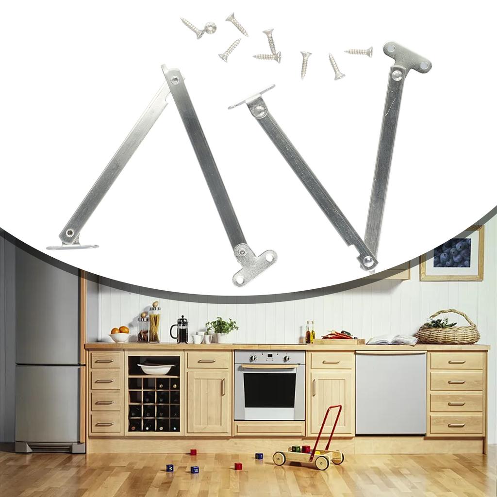 Hochklappstütze Silber Lifter Bücherregal Schranktür Heimhardware Edelstahl Klappbare Ausziehstange Schranktür Praktisch