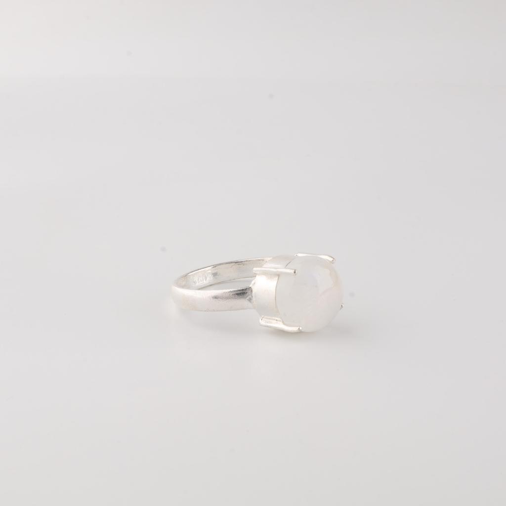 Natural Rainbow Moonstone Gemstone 925 Sterling Silver Handcrafted Jewelry Ring For occasion RR-72-27
