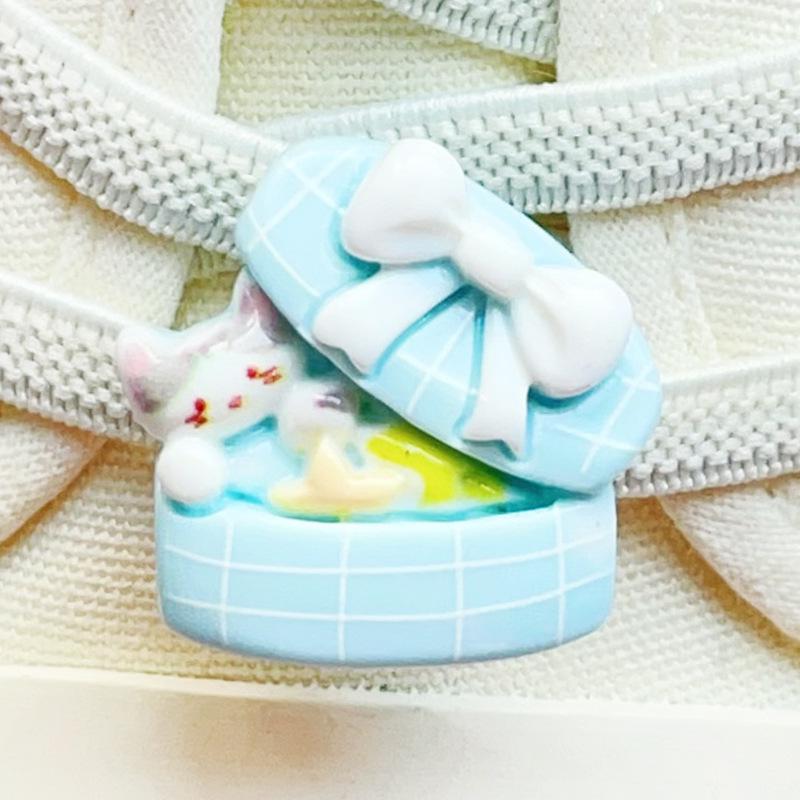 Cartoon Cat Shoelace Buckle for Children's Air Force 1 Skate Shoes - White Accessories Pendant