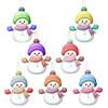 7 Pcs Snowman Christmas Ornament Personalized Family Name Acrylic Snowman Christmas Hanging Decoration for Xmas Tree Holiday Party Decor