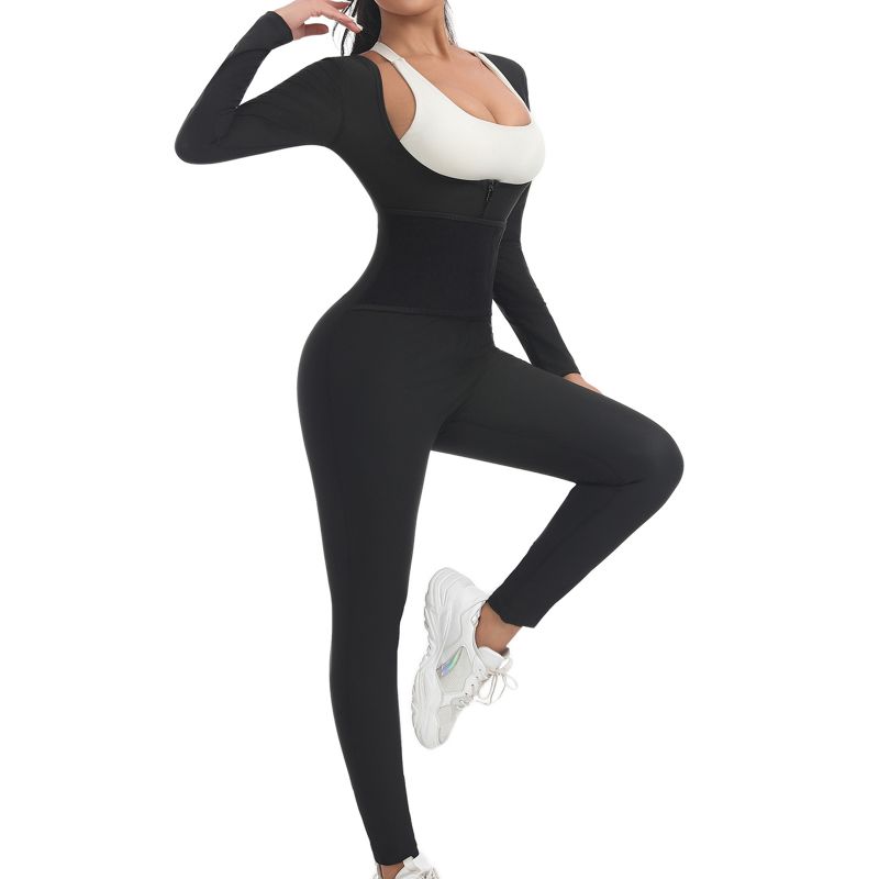 Damen Saunaanzug Mieder Taillenformer Bodysuit