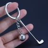 Golf Gift Souvenirs Pendants Metal Keychain Keyfob Golf Club Ball Keychain Sports Themed Keyring