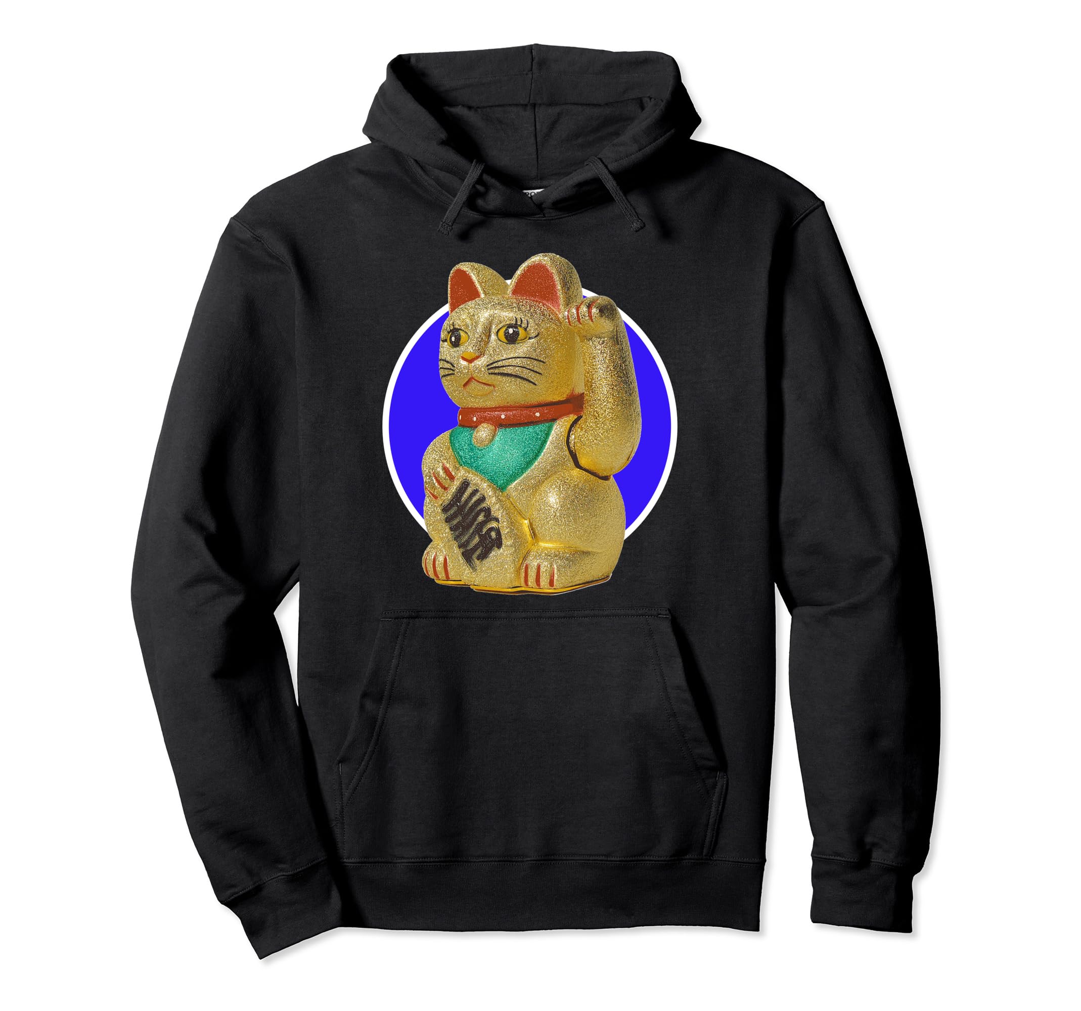 Waving Cat Yoga Hoodie Maneki-neko beckoning cat Maneki-neko beckoning cat чёрный 8468₽