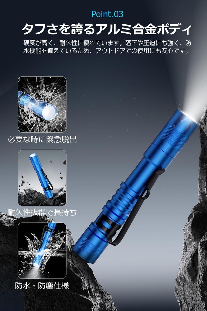Compact LED Flashlight with 120 High XPE Up To 100m Beam High Color Aluminum Alloy Clip and Strap AAA Battery Disaster Work Outdoor Mountain Emergency