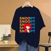 Snoopy Cartoon Anime Women T-shirt Summer Short Sleeve 100% Cotton Women Tee Shirts Tops 2025 New Fashion Couple Clothes