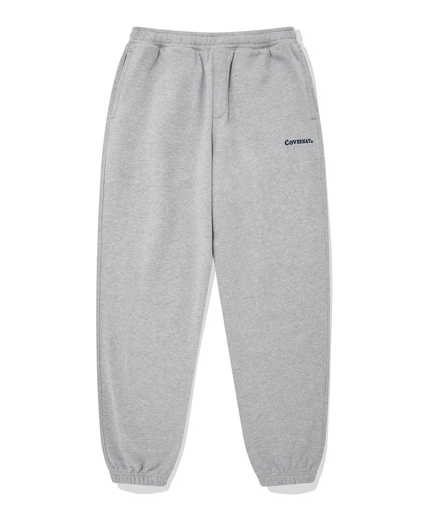 COVERNAT Authentic Logo Sweat Jogger Pants Melange Grey