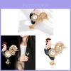 Vintage Zodiac Rooster Brooch With Enamel Finish For Men And Women Fashion Accessory