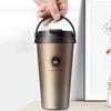 500 ml Isolerad Resemugg för Kaffe Dubbelvägg Läckagesäker Termosmugg Vakuum Rostfritt Stål Te Tumbler med Lock och Handtag