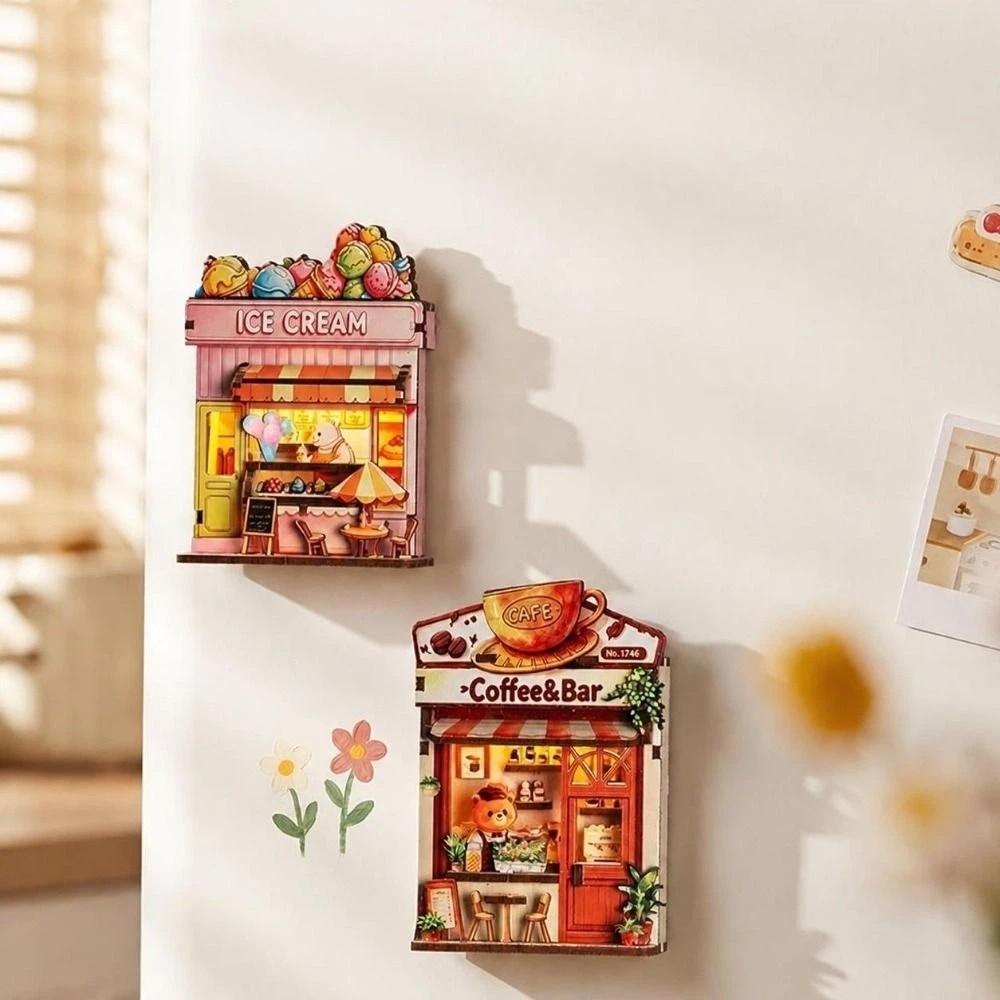 Gifts Fridge Magnet DIY DIY Handcraft 3D Puzzle Model Kit Creative Mini House Puzzle