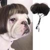 Pet Hat Wig Cover Dog/Cat Cosplay Spoof Wig Pet Headwear Supplies Accessories Curly Hair Straight Hair Diy Hand Woven Hair Wig