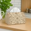 1pc Vintage Decorative Classical Tissue Holder - Floral Scroll Design In Sepia - Ideal for Holiday Celebrations & Home Decoration, Measuring 17.02*25.