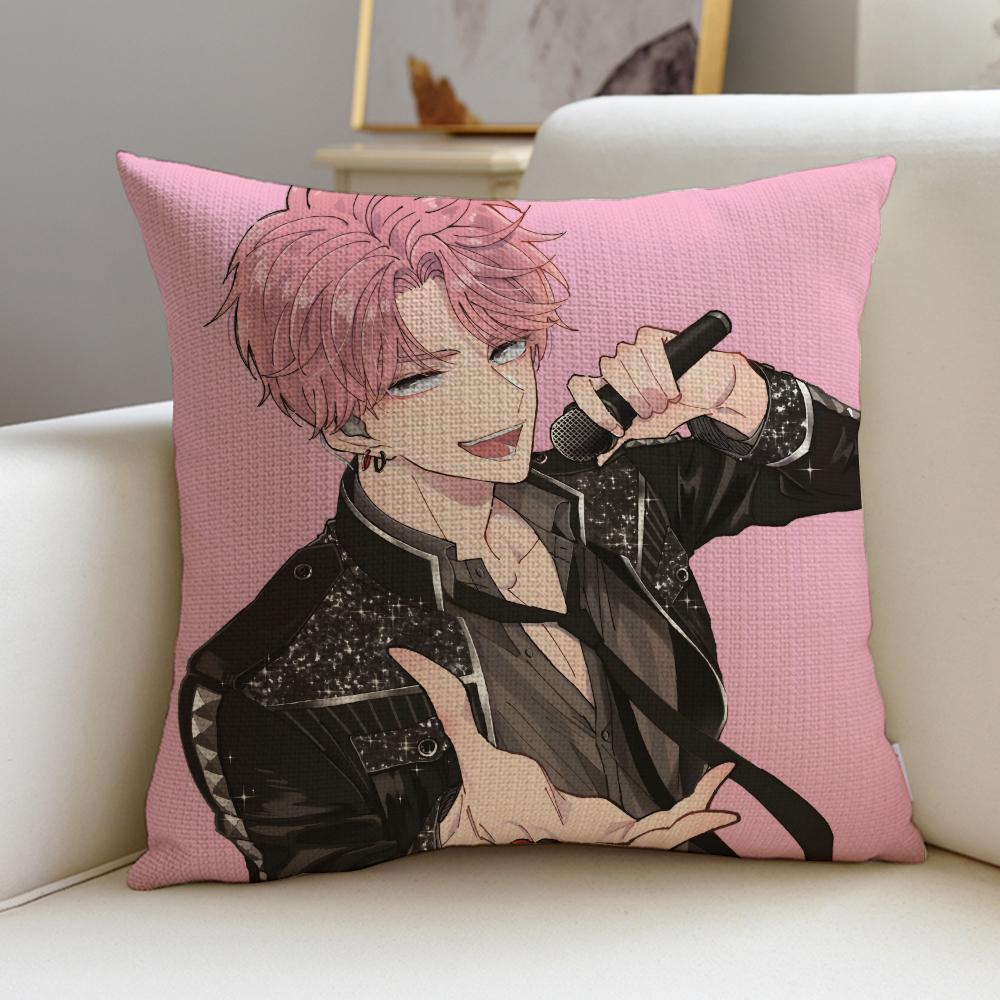 Romantic TTamons BSideS Cushion Cover Breathable and skinfriendly linen pillowcase square removable and washable cushion