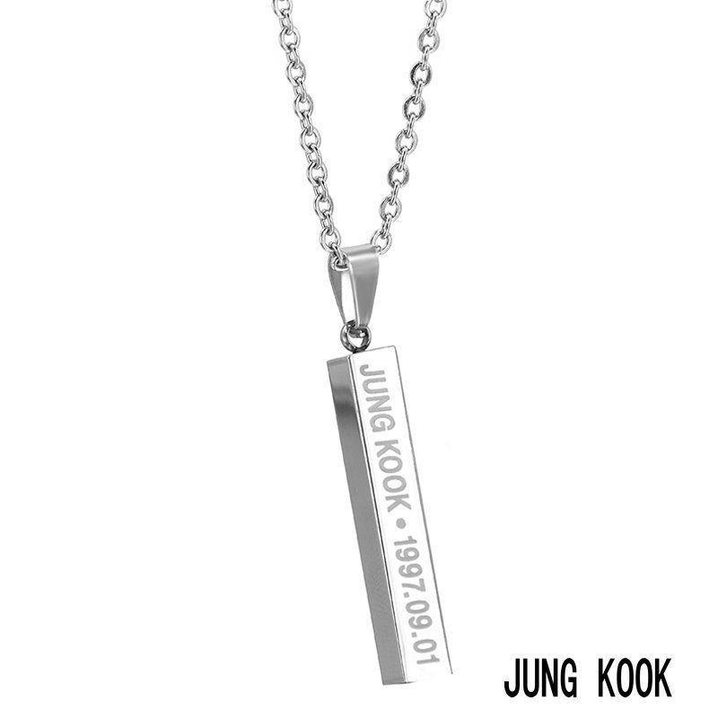 

Металлическое геометрическое ожерелье Bts из нержавеющей стали, цепочка О, женский аксессуар, мода Jung KooK Collier