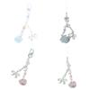 Cute Shell Bowknot Bead Keychain Pendant Lovely Hanging Decorations Keyring Charm for Purse Bag Backpack Handbag