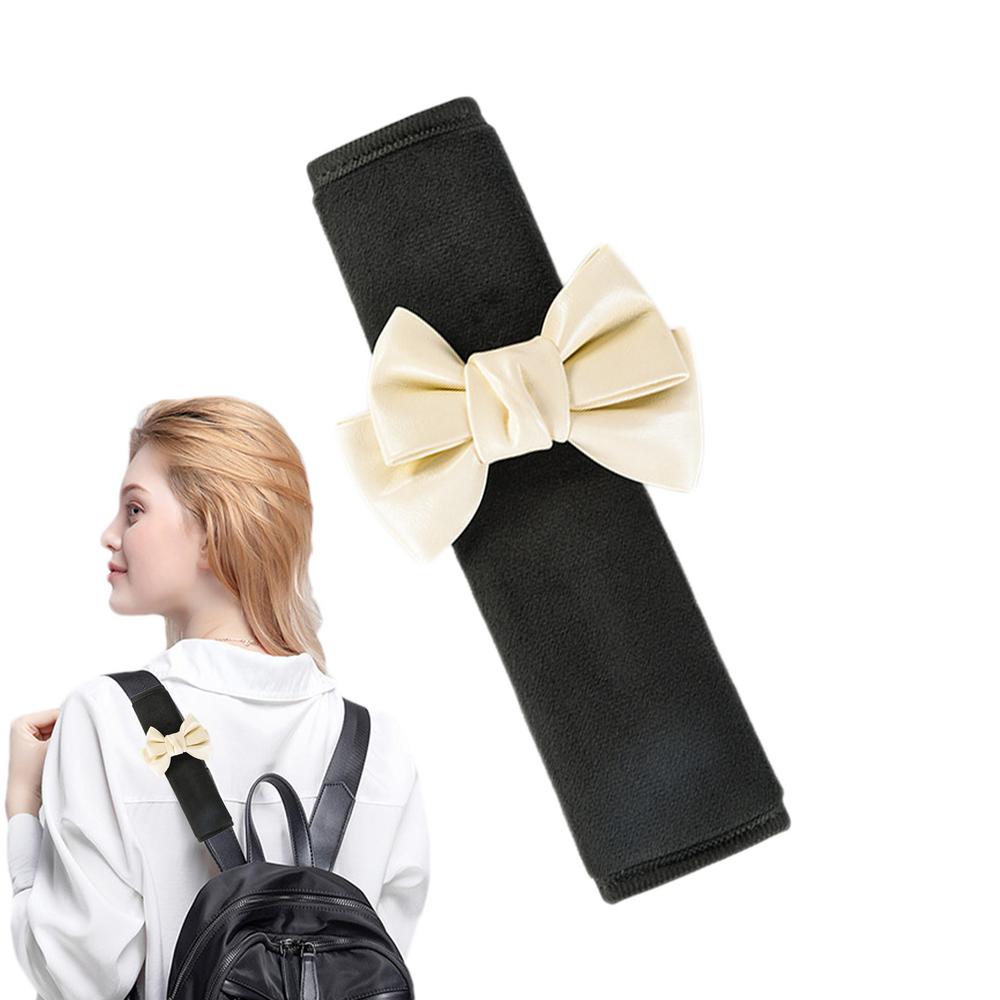 

Чехол на ремень безопасности, накладка на шею с рисунком в виде галстука-бабочки, протектор для автомобильных аксессуаров, износостойкие дышащие накладки на ремень безопасности для всех белый