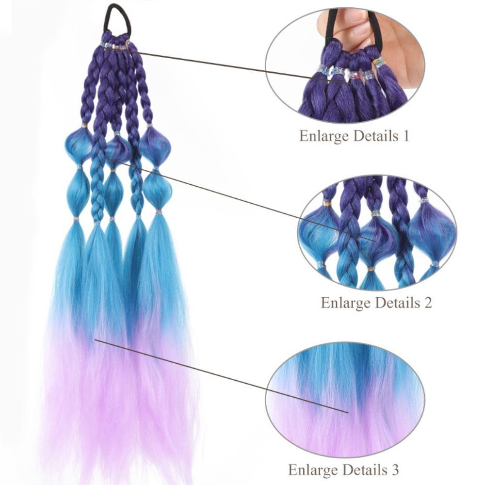 Lantern Braid Twist Braid Bulk Colorful Braided Ponytails Long Bubble Jumbo Braid for Women