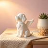 3D Printed Angel Dog Statue Smooth Surface Pet Memorial Statue  Home Desktop Decor