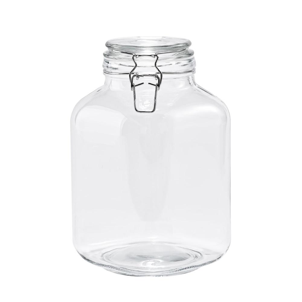 Airtight Glass Canister 106 Oz Lock Lid Storage Jar Coffee Beans Cereal Snacks Spices Dry Foods