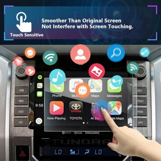 LFOTPP Car Touchscreen Protector Tempered Glass 8-in For 2020-2021 Toyota Tundra