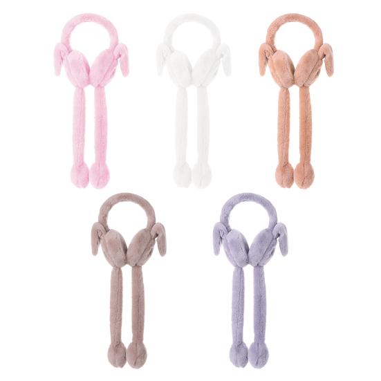 Jumping Earmuffs Fine Plush Cold-resistant Rabbit Design Winter Warm Ear Warmer for Outdoor