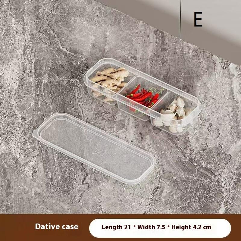 1/3Pcs 2/3/6 Grids Refrigerator Storage Boxes With Holes Scallions Meat Fresh Box Food Container Cold Storage Crisper Sealed