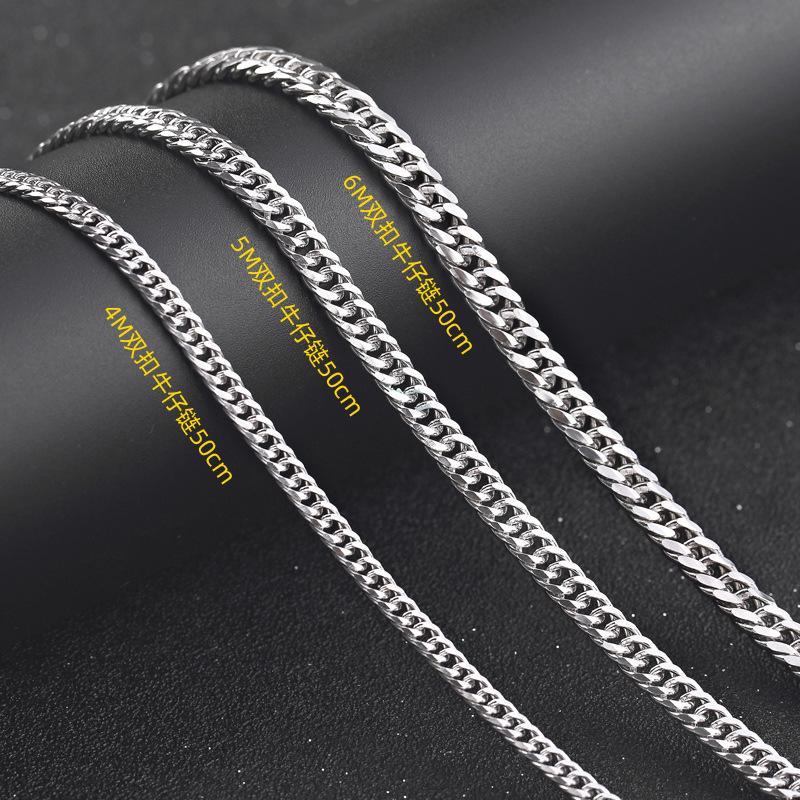 

Чоловічий срібний ланцюжок 925 проби 5 мм у кубинському стилі хіп-хоп - Товстий, владний ланцюжок для ключиці