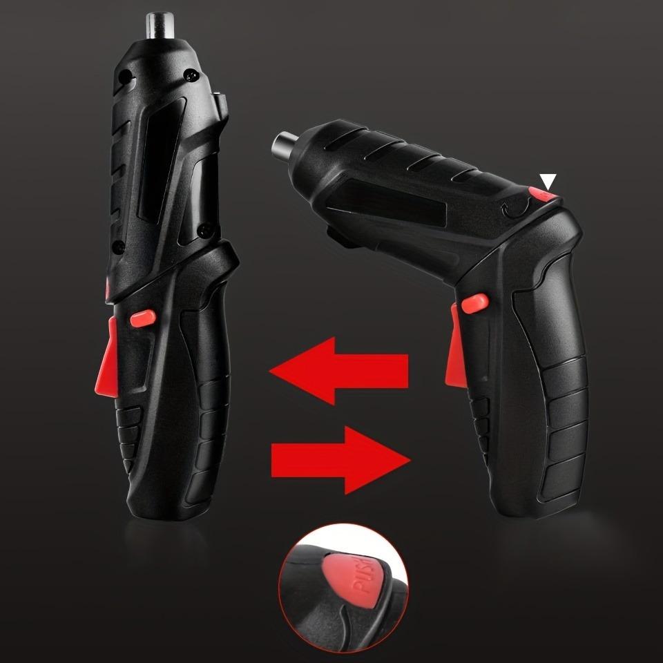 1 set de șurubelnițe electrice reîncărcabile cu lumină LED, fără fir, mini, unealtă electrică portabilă, încărcare USB, diferite burghie cu arbore flexibil, kit de reparații