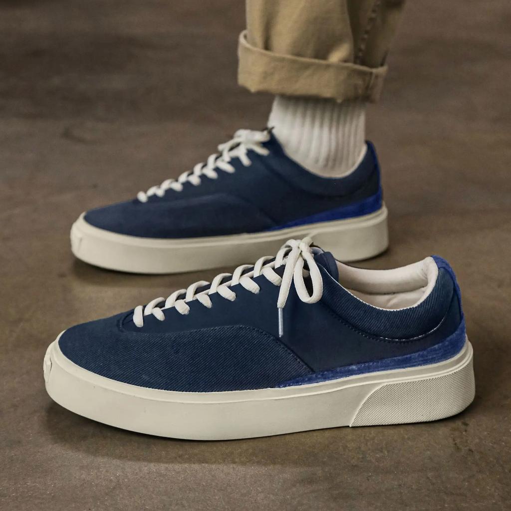 Men Shoes Sneakers 2025 Spring New Canvas Shoes Student Low Top Casual Sport Thick Sole Height Increasing Trend Skateboard Shoes