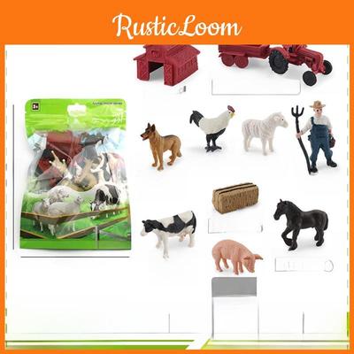 Realistische Boerderij Kip Varken Schaap Dieren PVC Figuren Met Tractor Voor Boerderij Scène Display En Cadeau Ideeën