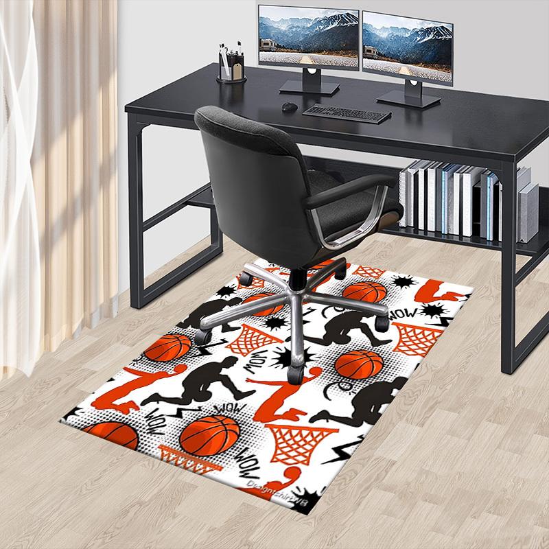 1PC Basketball Hoop Extra Large Non Slip Floor carpet, Office, family, bedroom, Studio   Large Area Rug Indoor Rugs, , Vibrant Colors